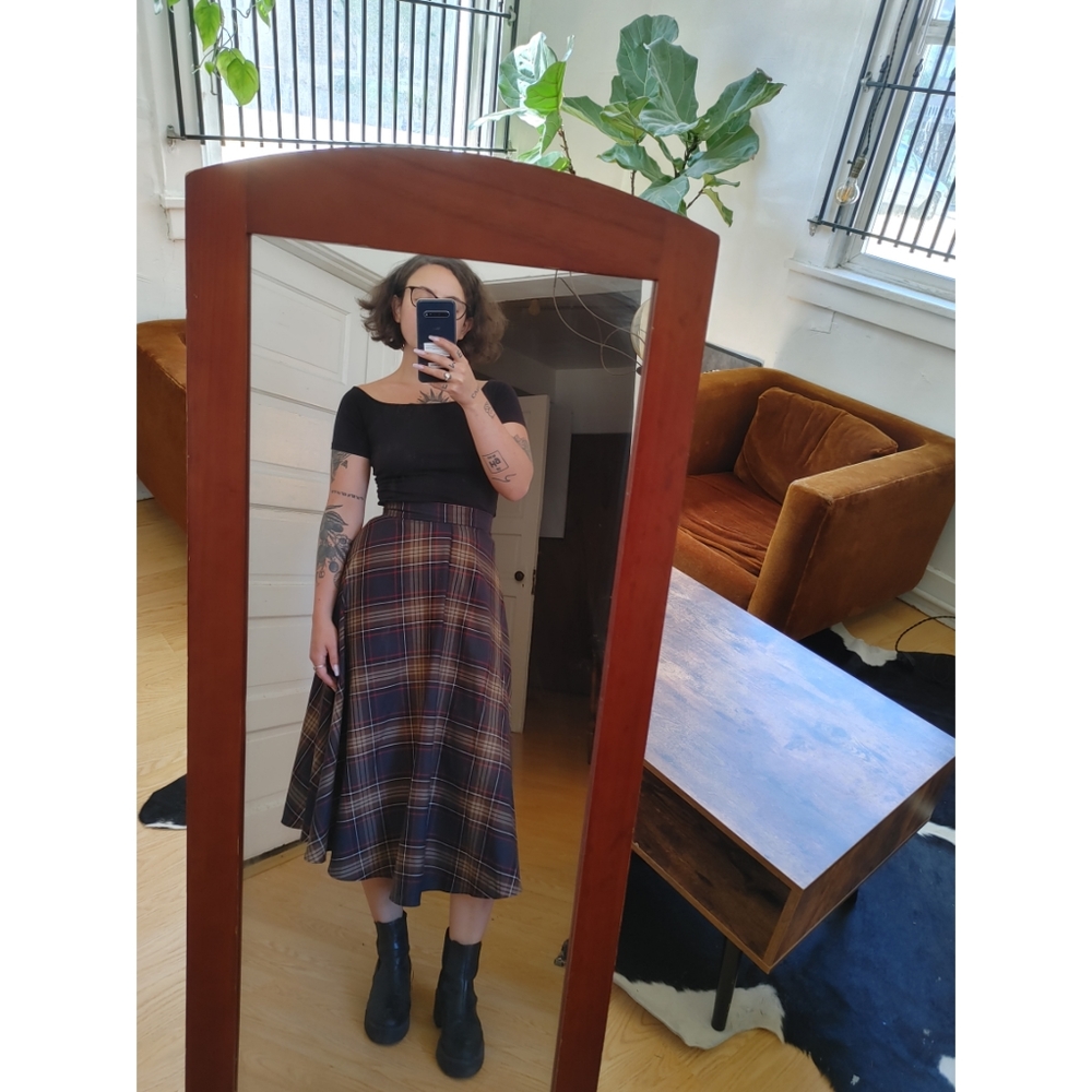 Plaid Mid-length skirt
